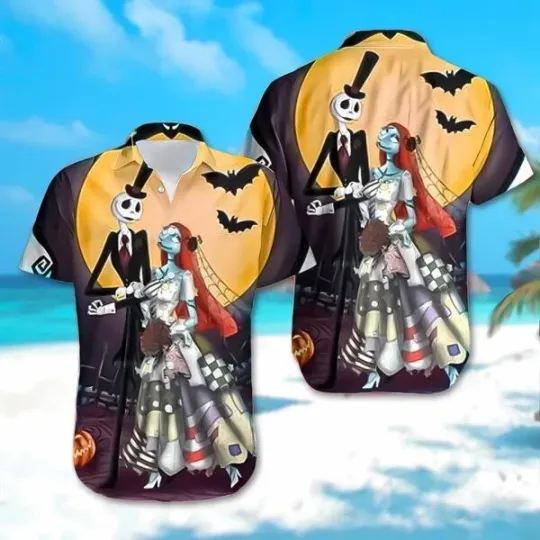 Nightmare Before Christmas Hawaiian Shirt, Jack Skellington Halloween Shirt