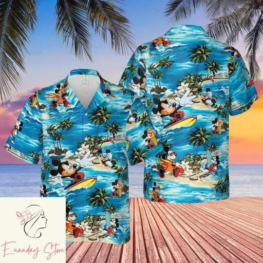 Discover Mickey Mouse 3D Hawaii Shirt Mother Day Gift All Over Print