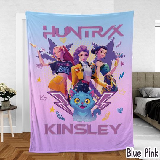 Discover Kpop Demon Hunters Anime Fleece Blanket Personalized Custom Hunterx Hunter Gift