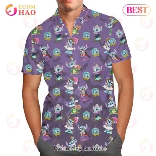 Discover Haunted Stitch Cartoon Lilo And Stitch Hawaiian Shirt