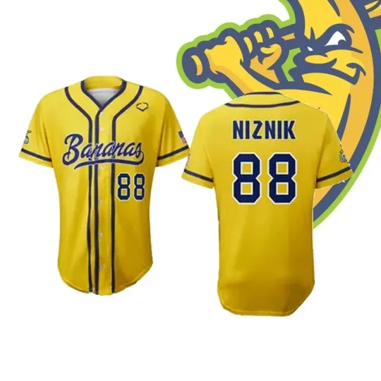 Savannah Bananas #88 Niznik Christmas Gift S-6XL Baseball Jersey