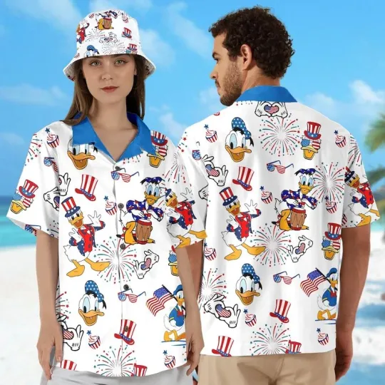 Discover Donald Duck 4th July 3D HAWAII SHIRT MOTHER DAY GIFT ALL OVER PRINT BEST PRICE