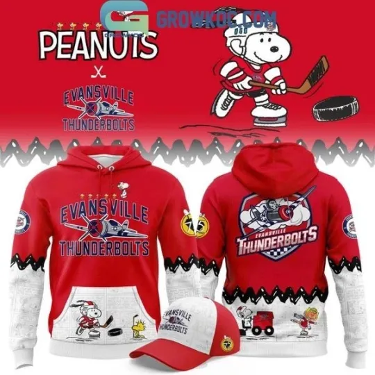 Evansville Thunderbolts Peanuts Night 2026 Hoodie