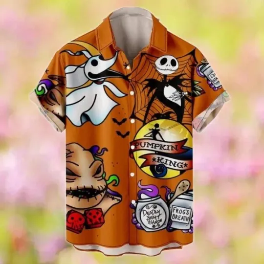 Discover Nightmare Before Christmas Jack Skellington Hawaiian Shirt, Halloween Holiday Party