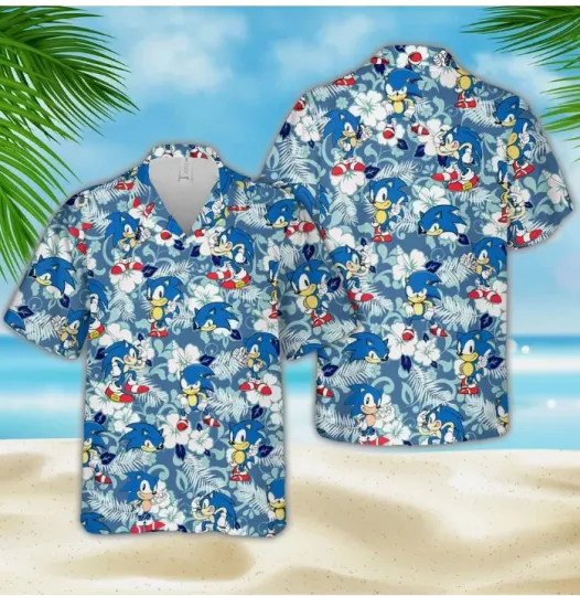 Sonic the Hedgehog 3D Hawaii Shirt for Halloween and Christmas