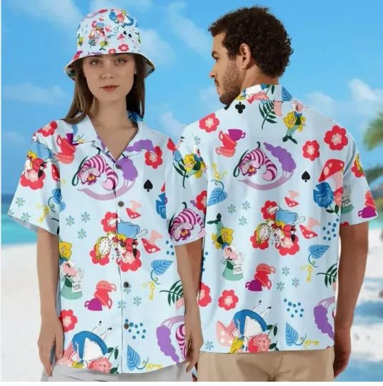 Cheshire Cat 3D Hawaii Shirt for Halloween and Christmas