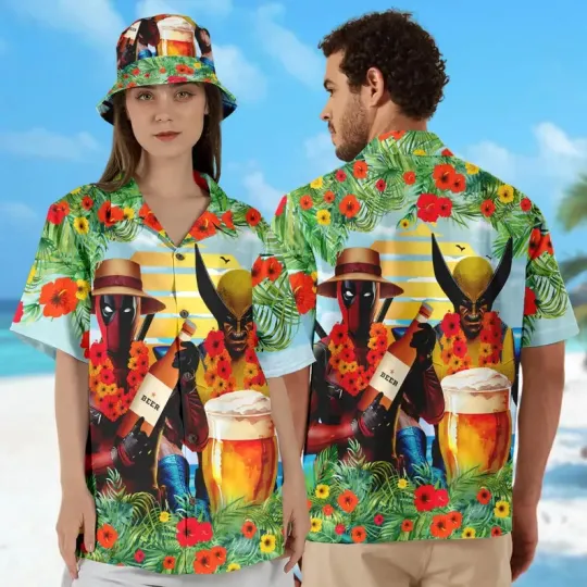 Discover Deadpool And Wolverine 3D Hawaii Shirt