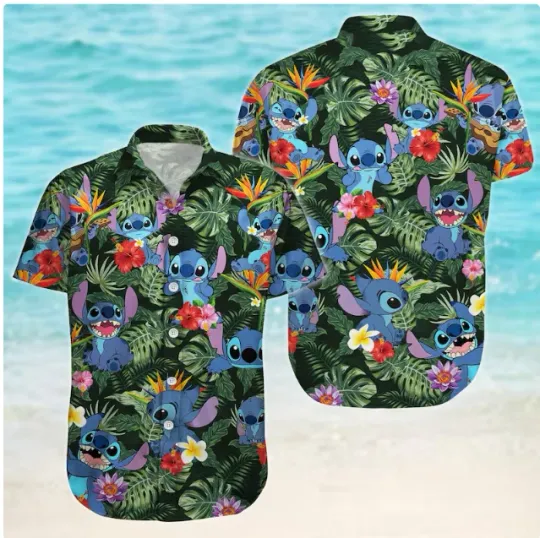 Discover Lilo and Stitch 3D Hawaii Shirt for Halloween and Christmas Gifts