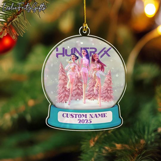 Personalized KPOP Ornament, Christmas Keepsake, Custom Demon Hunters Ornament, Mira Rumi Zoey Ornament, Huntrix Home Decor
