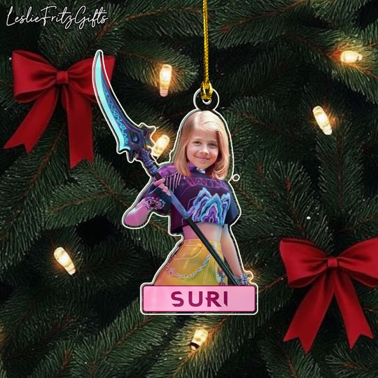 Discover Custom Kpop Demon Hunters Rumi Ornament, Christmas Keepsake, Huntrix, Mira Rumi Zoey Personalized Ornament