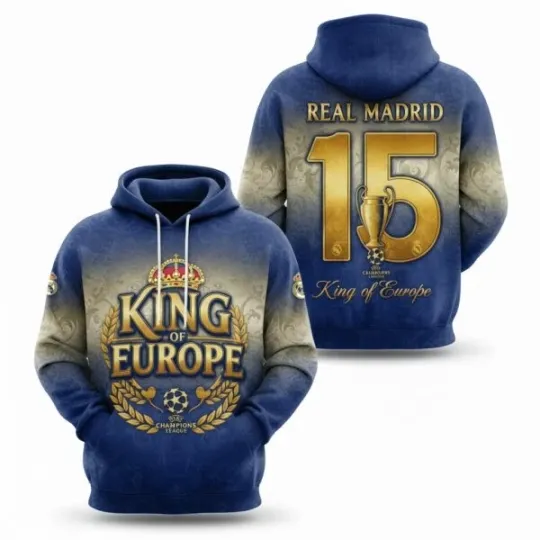 Discover King of Europe Inspired 3D All Over Print Football Hoodie Sporty Edition