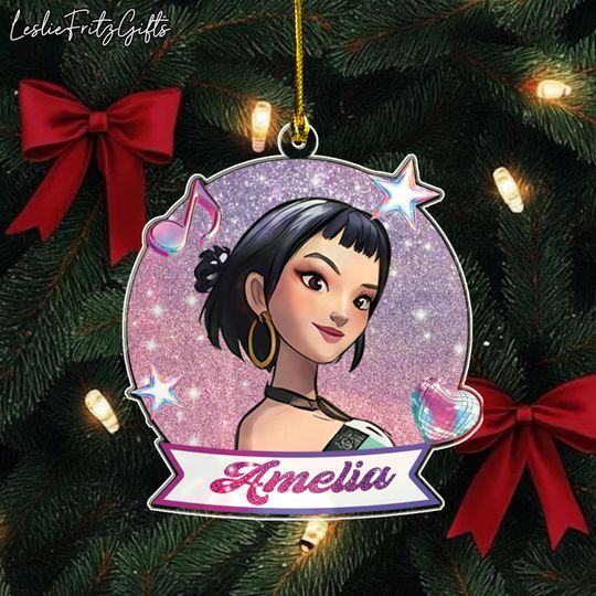 Discover Custom Kpop Demon Hunters Zoey Ornament for Home & Living