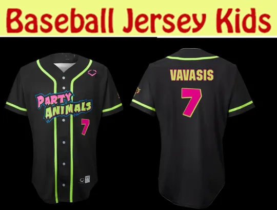 Savannah Bananas Jersey Adults YOUTH Party Mike Vavasis #7 Jersey Black