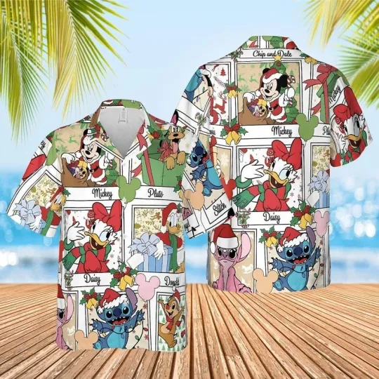 Discover Disney Mickey Mouse And Friends Christmas Hawaiian Shirt, Mickey's Very Merry Christmas