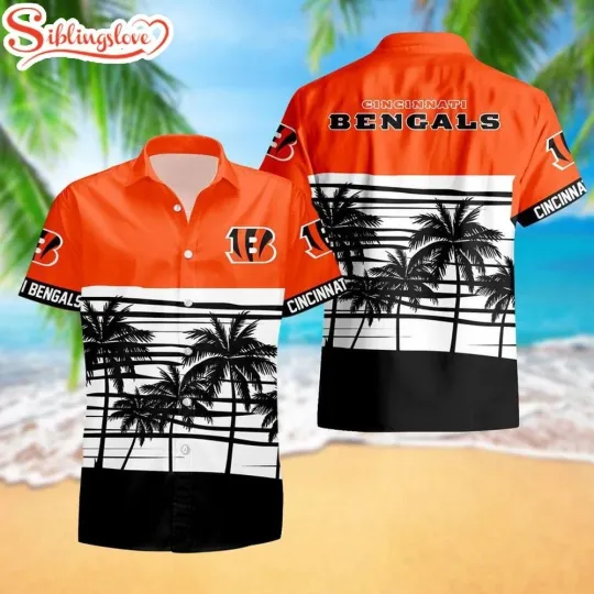 Discover Cincinnati Football Team Bengalss Hawaiian Button Down Shirt