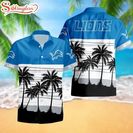 Discover Detroit Football Team Lionss Hawaiian Button Down Shirt