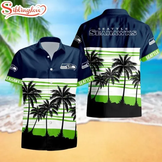 Discover Seattle Football Team Seahawkss Hawaiian Button Down Shirt