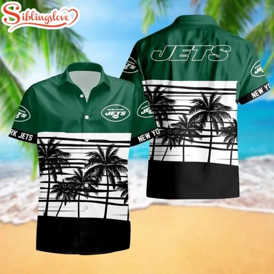 Discover New York Football Team Jetss Hawaiian Button Down Shirt