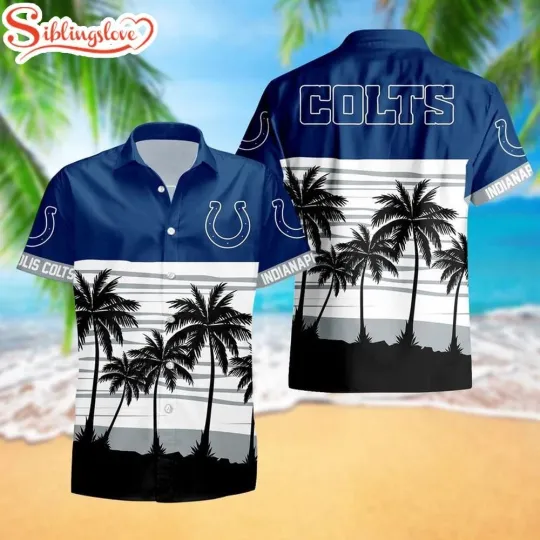 Discover Indianapolis Football Team Coltss Hawaiian Button Down Shirt