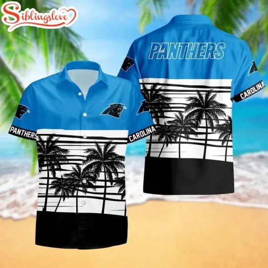 Discover Carolina Football Team Pantherss Hawaiian Button Down Shirt