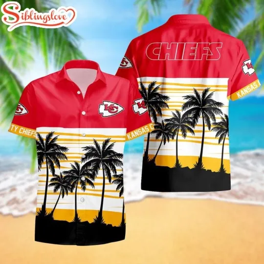 Discover Kansas City Football Team Chiefss Hawaiian Button Down Shirt