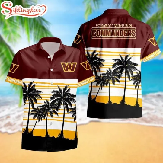Discover Washington Football Team Commanderss Hawaiian Button Down Shirt