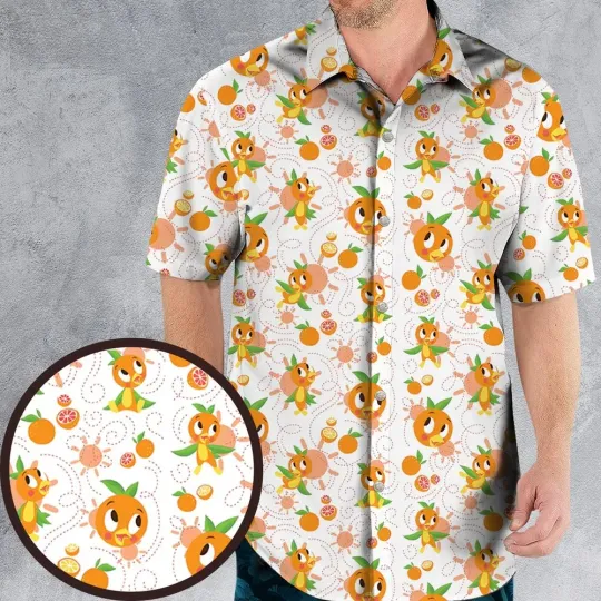 Discover Hello Sunshine Orange Bird Hawaiian Shirt,button down unisex adults S-5XL