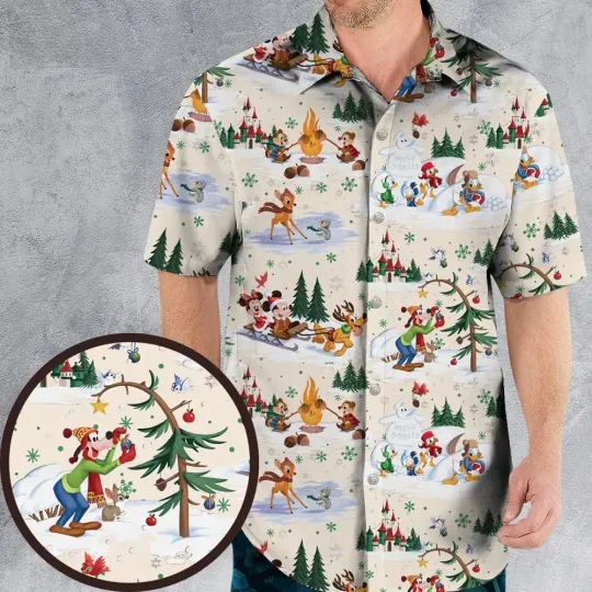 Discover Magical Classic Mouse and Friends Christmas Hawaiian Shirt