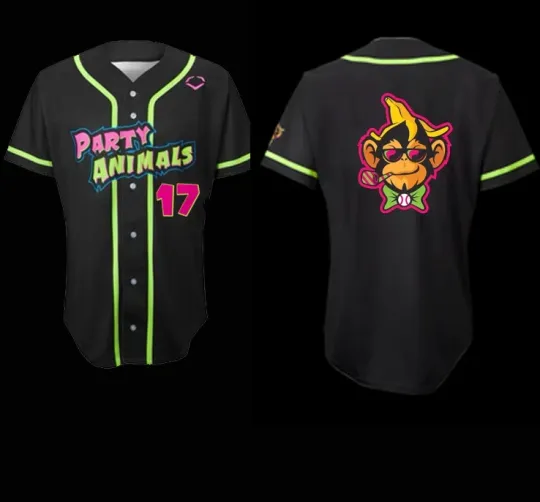 Discover Savannah Bananas Brandon Crosby Baseball Jersey black AOP #17 BTT530