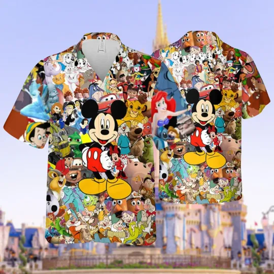 Discover Mickey Mouse Hawaiian Shirt, Disney Mouse Button Up Shirt