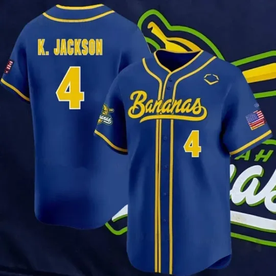 Discover Hot Savannah Bananas KJ Jackson #4 Baseball Jersey Shirt Gifl For Fan