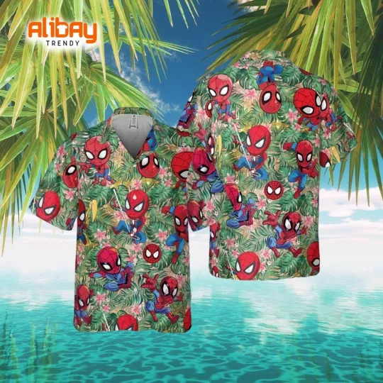 Discover Funny Spider Tropical Hawaiian Shirt