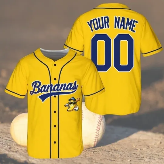 Discover Funny Banana Baseball Jersey – Let's Go Bananas Gift for Savannah Baseball Fans