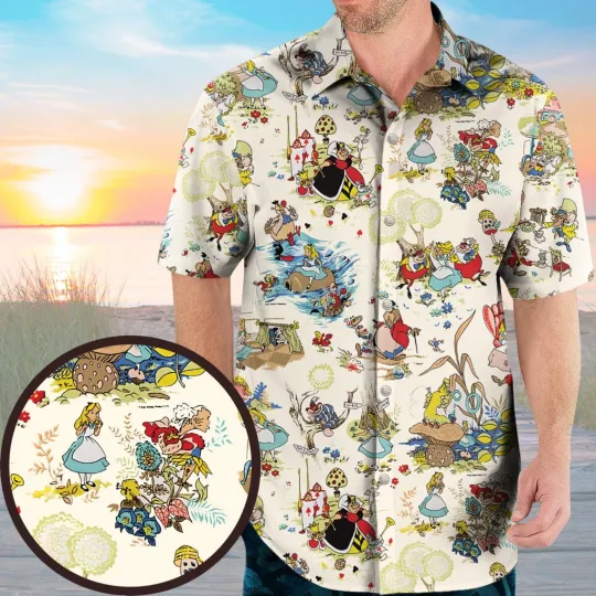 Discover Alice In Wonderland Hawaiian Shirt, Wonderland Shirt, Disney Alice Shirt