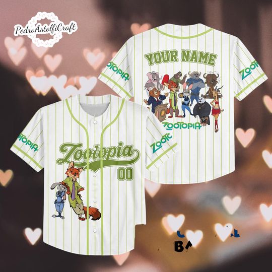 Discover Disney Zootopia Baseball Jersey Shirt, Zootopia Movie Cosplay Top, Custom Family Matching Disney World Shirt, Fan Jersey Outfit