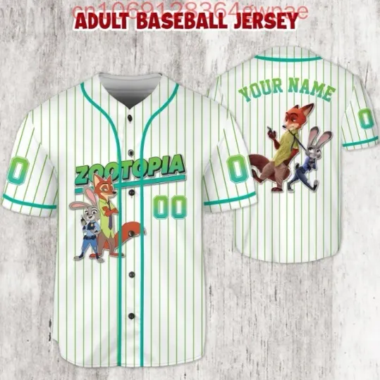 Discover Disney Zootopia Family Jersey, Zootopia Judy Hoops Nick Wide Baseball Jersey