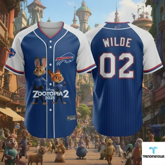 Discover Bills Zootopia 2 Football Team Collab Disney Celebration Baseball Jersey