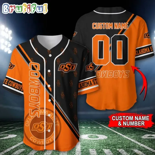 Oklahoma State Football Team Cowboys Baseball Jersey Full Sizes