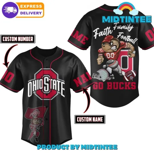 Ohio State Football Team Buckeyes College Football Champions Baseball Jersey