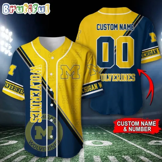 Discover Michigan Football Team Wolverines Baseball Jersey Full Sizes