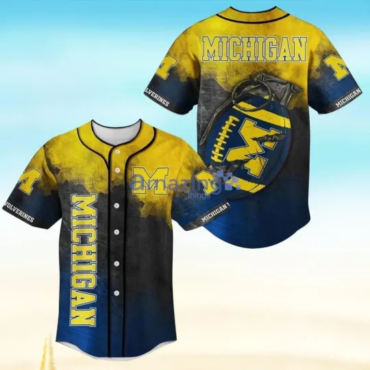 Discover Michigan Football Team Wolverines Victory Baseball Jersey Full Sizes