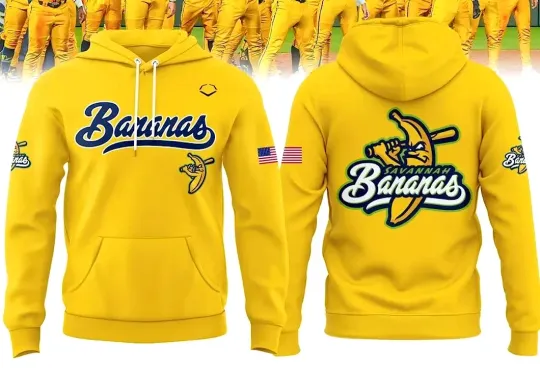Savannah Bananas All Printed Polyester Hoodie Full Size