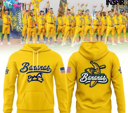 Savannah Bananas Baseball Team 2025 Hoodie Full Size S-5XL