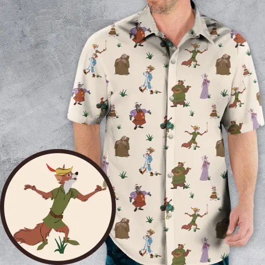 Oo-de-lally Robin Hood Characters Hawaiian Shirt