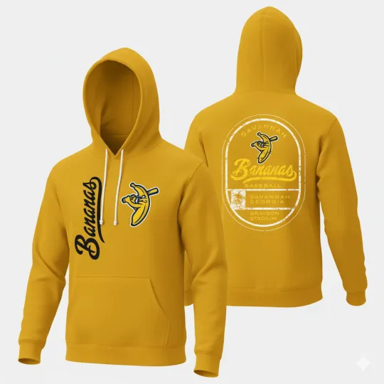 Lets go Savannah Bananas Hoodie New AOP yellow 3D S-5XL