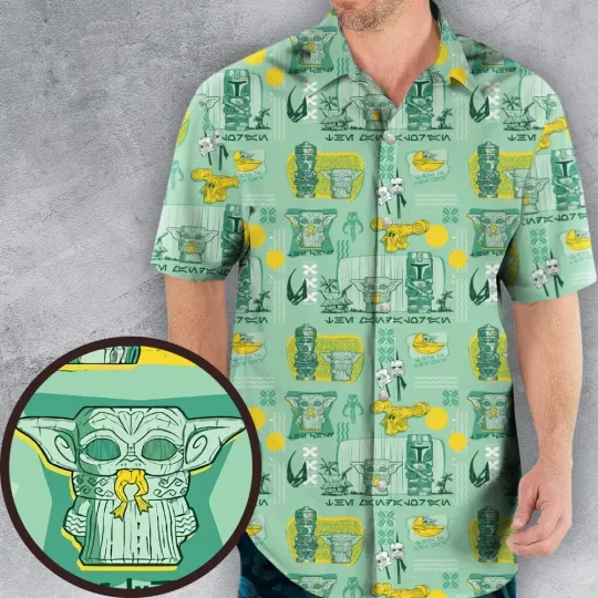 Discover The Mandalorian Star Wars Aloha Hawaiian Shirt