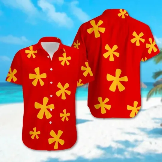 Discover Disney Chip And Dale Magic Kingdom Cosplay Costume Red Hawaiian Shirt
