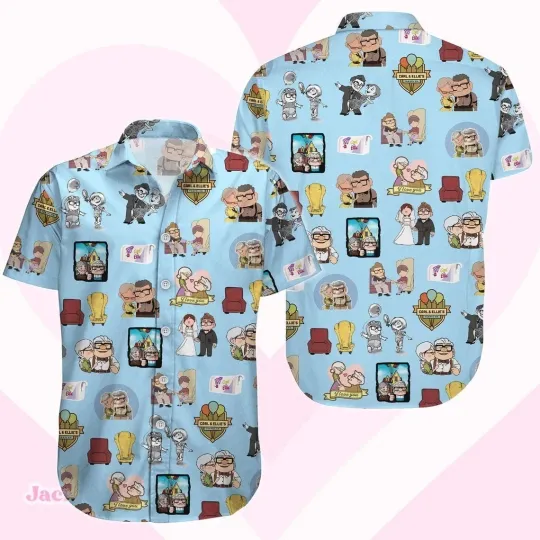 Carl And Ellie Up Hawaiian Shirt Casual Button Down