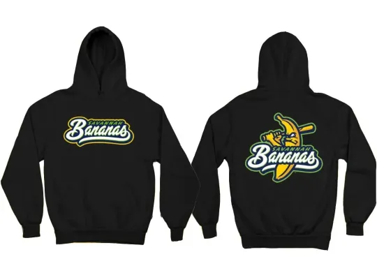 Savannah Bananas HOODIE 2 sides black All sizes