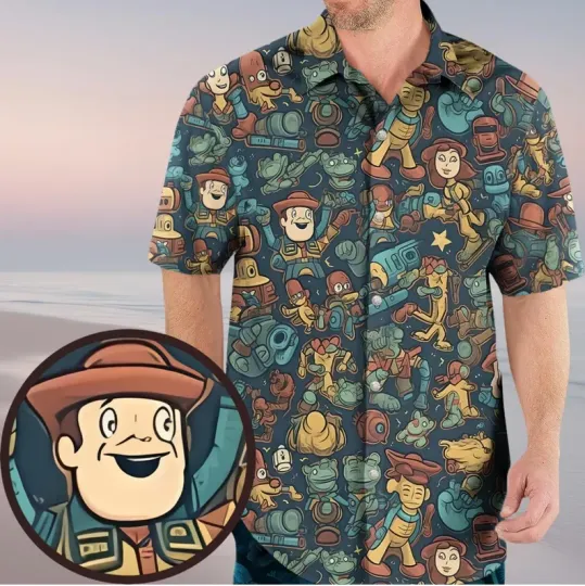 Discover Toy Story Hawaiian Shirt, Pixar Aloha Shirt, Disneyland Shirt